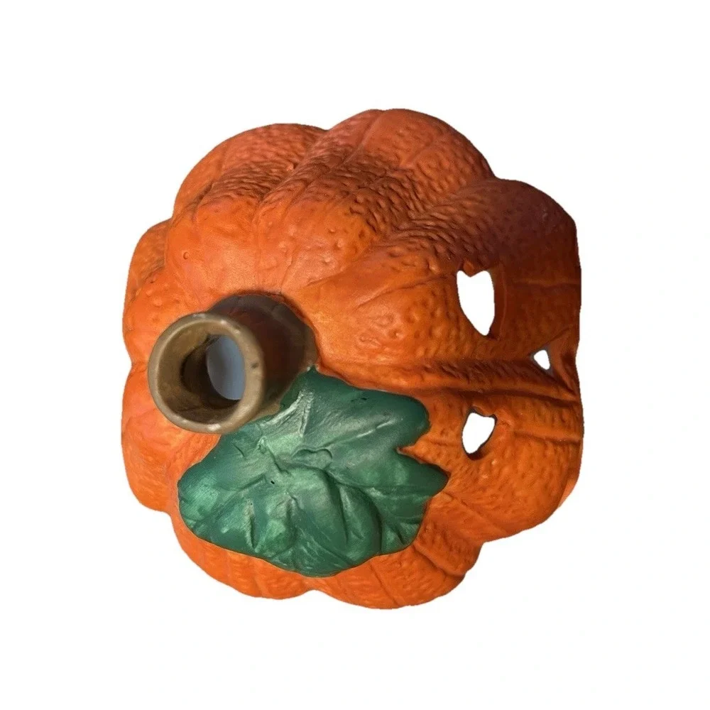 Vintage K-Mart Halloween Pumpkin Jack-O'-Lantern Votive Candle Holder